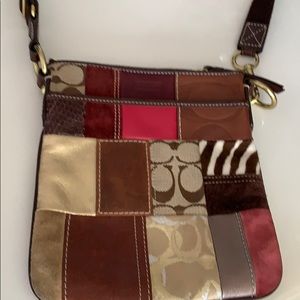 Coach “Holiday PatchWork” Medium CrossBody Bag